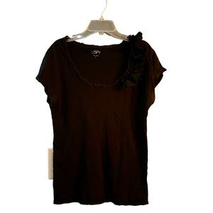 LOFT Black Tee Size Small